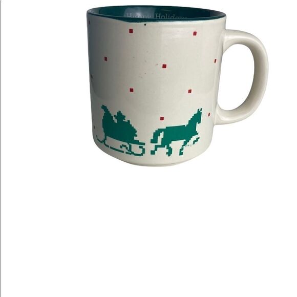 Willitts Designs Vintage 1986 Pixel Santa Reindeer & Sleigh 8 oz Mug - Picture 10 of 12